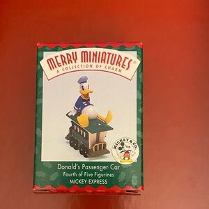 Hallmark Merry Miniatures Donald's Passenger Car Ornament - Green and Red